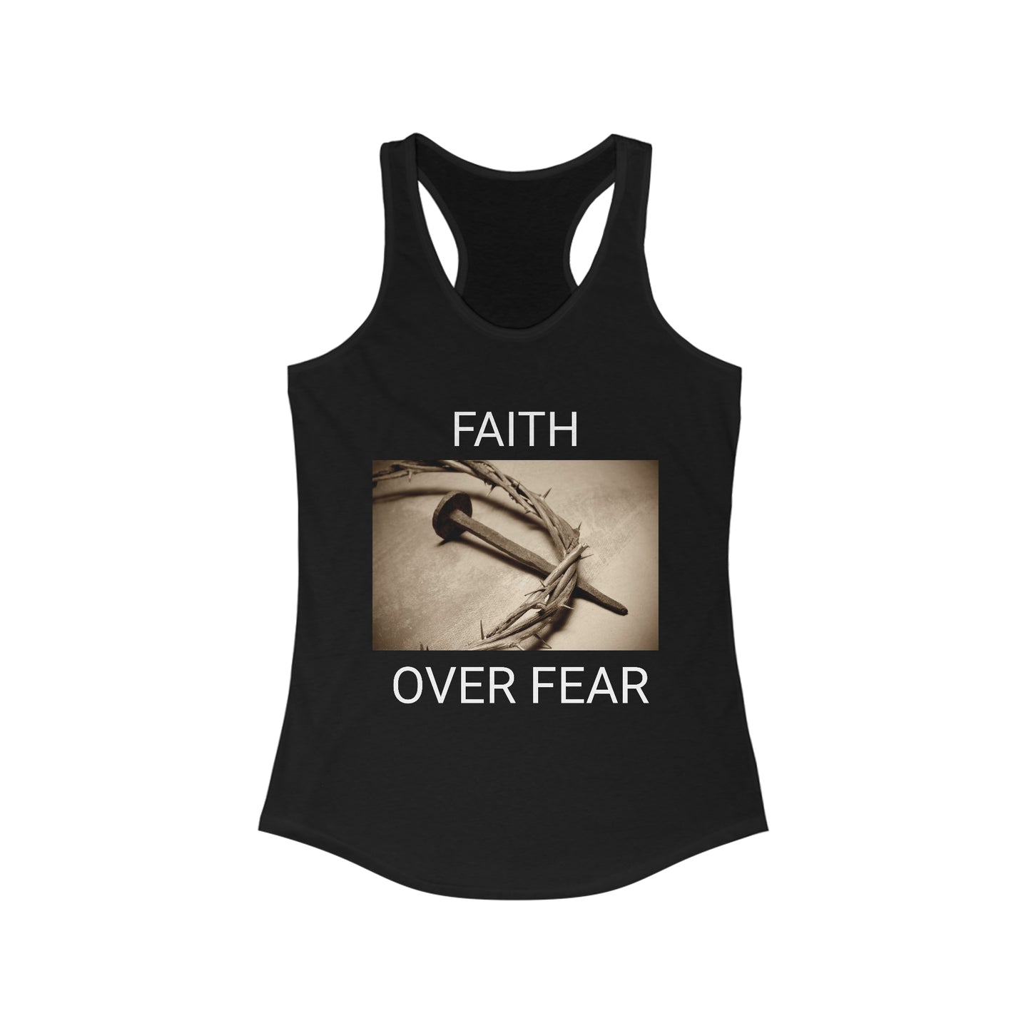 Faith Over Fear Women's Ideal Racerback Tank