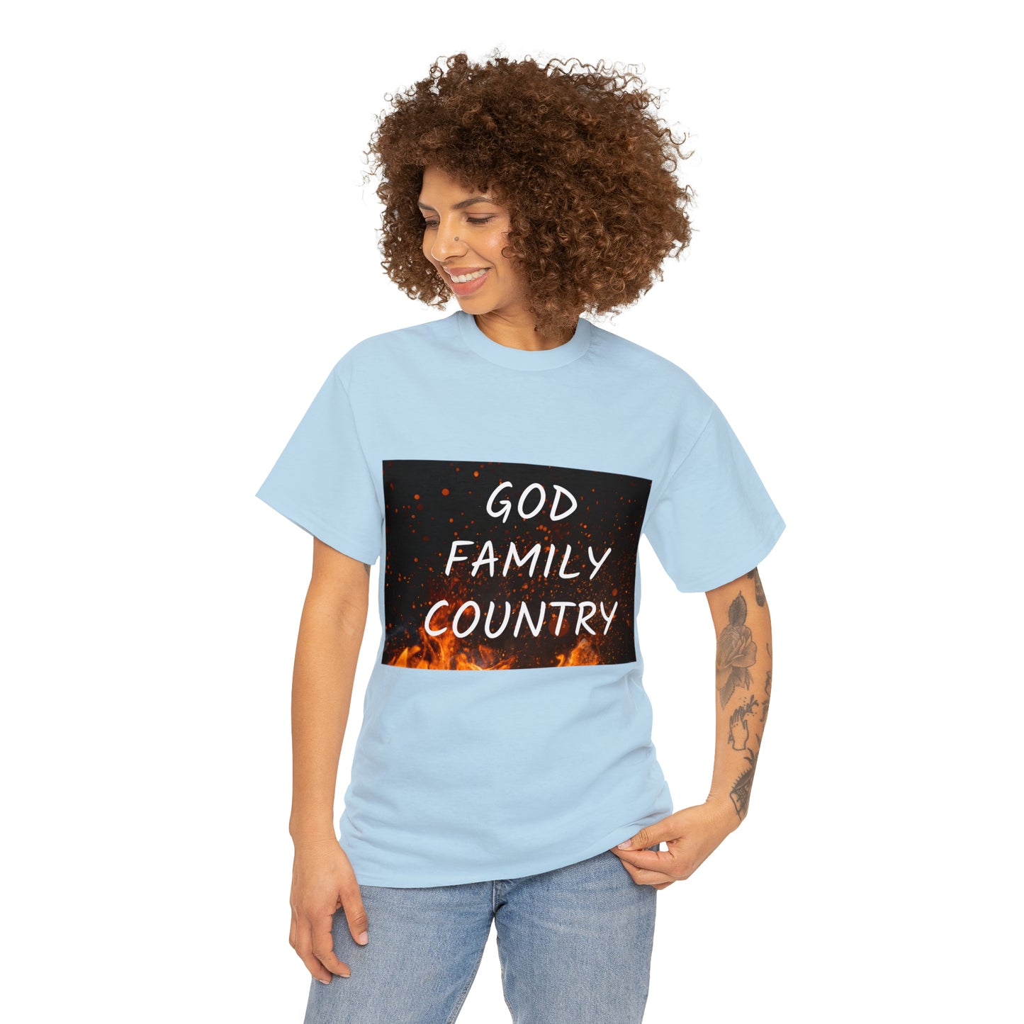 GOD, FAMILY, COUNTRY unisex t-shirt