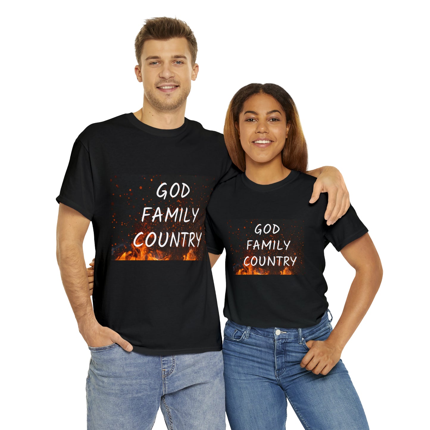 GOD, FAMILY, COUNTRY unisex t-shirt