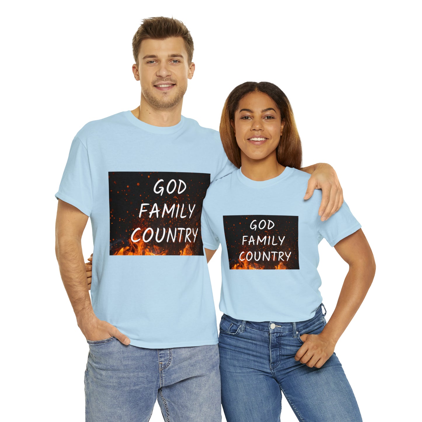 GOD, FAMILY, COUNTRY unisex t-shirt