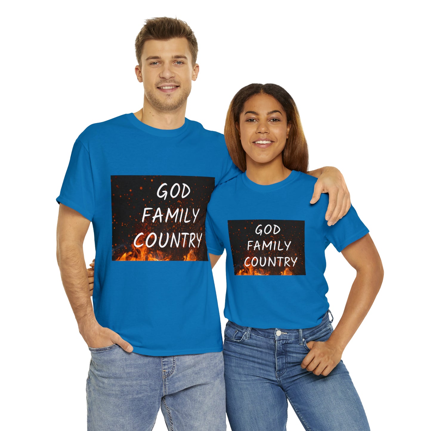 GOD, FAMILY, COUNTRY unisex t-shirt