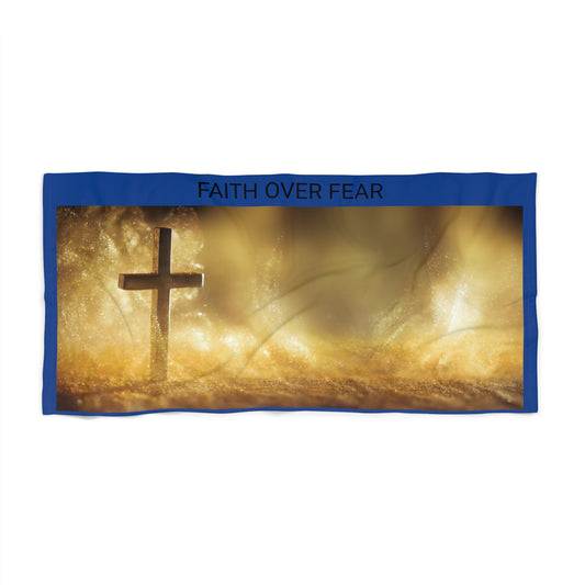 Faith Over Fear Beach Towel